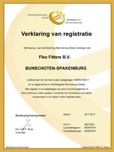 Certificaat FlexFitters